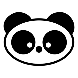 Small Eyed Panda Decal (Black)